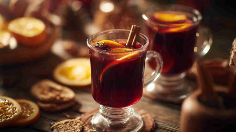 Crockpot Holiday Spiced Mulled Wine