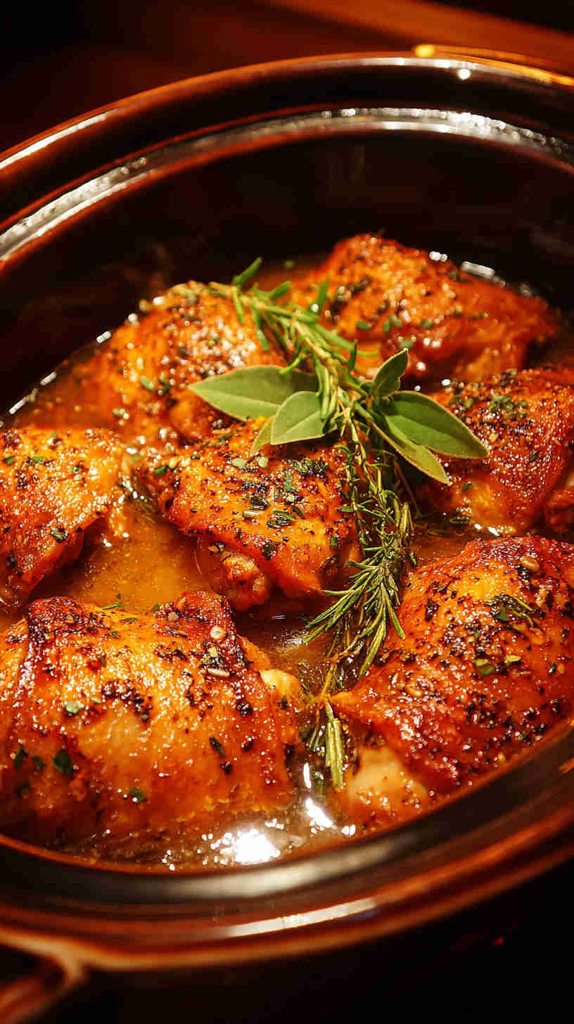 Crockpot Honey Garlic Chicken Thighs