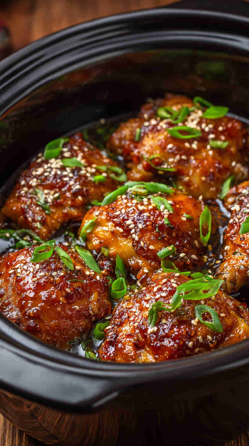 Crockpot Honey Garlic Chicken Thighs