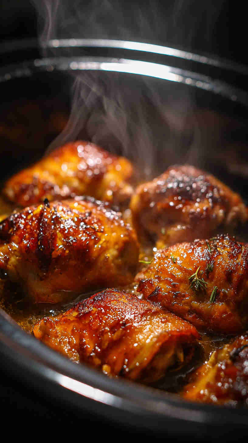 Crockpot Honey Garlic Chicken Thighs