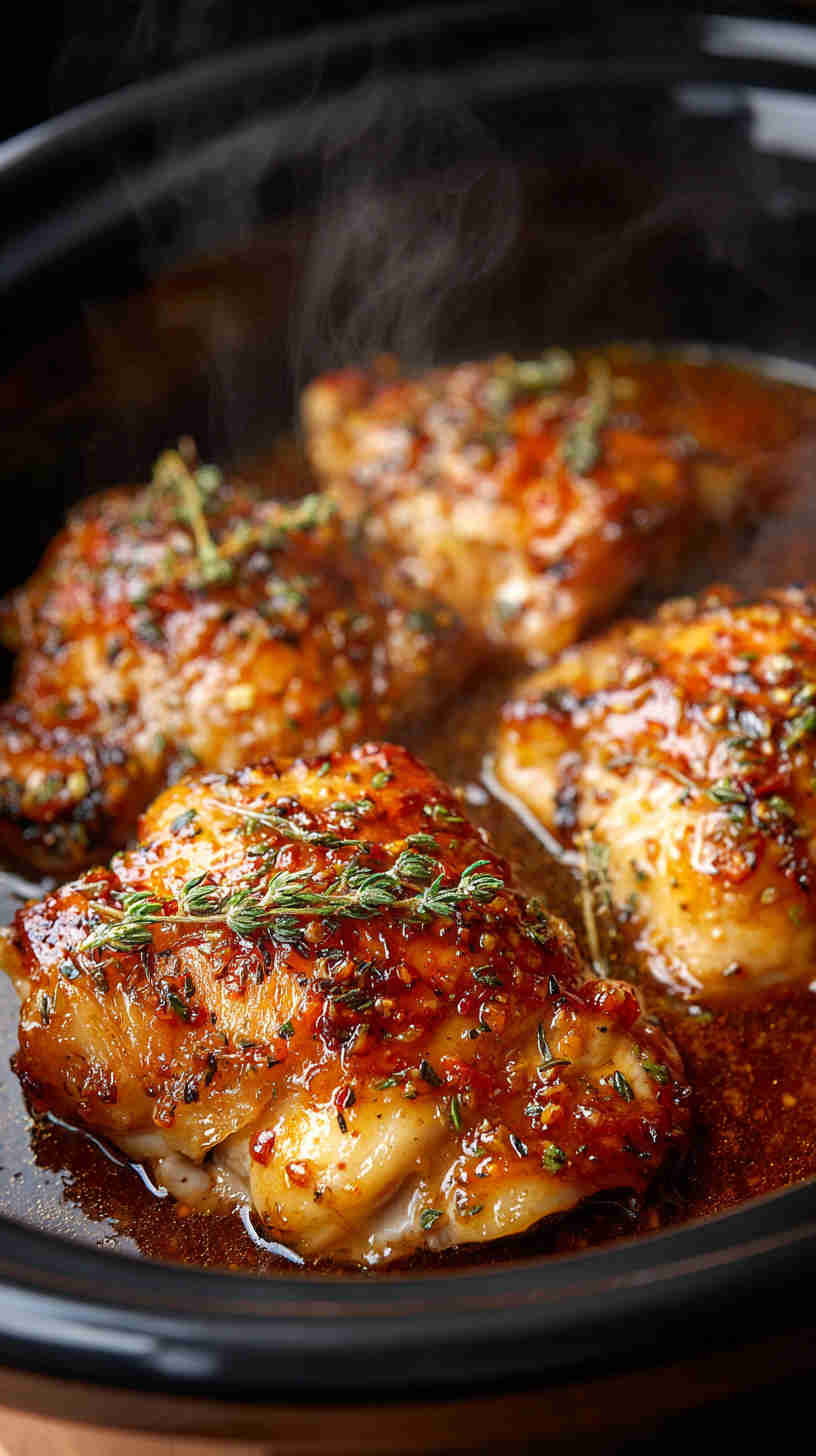 Crockpot Honey Garlic Chicken Thighs