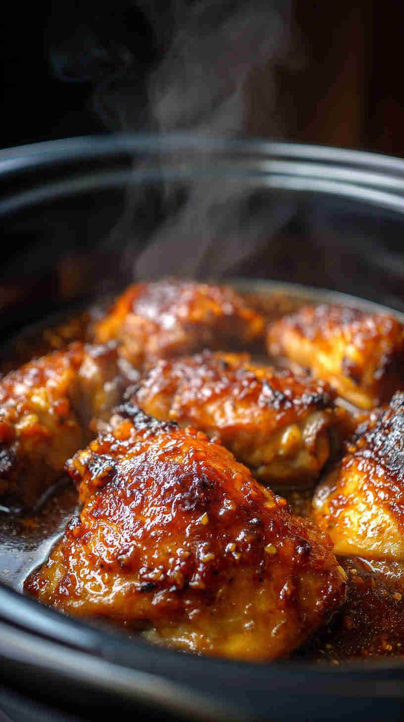 Crockpot Honey Garlic Chicken Thighs