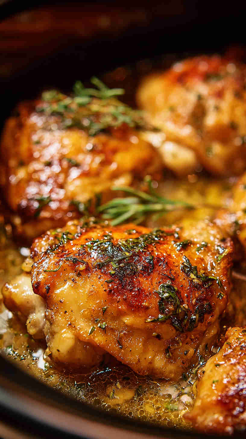 Crockpot Honey Garlic Chicken Thighs