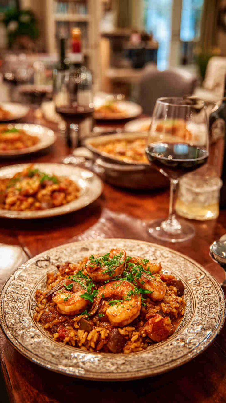Crockpot Jambalaya with Shrimp and Andouille