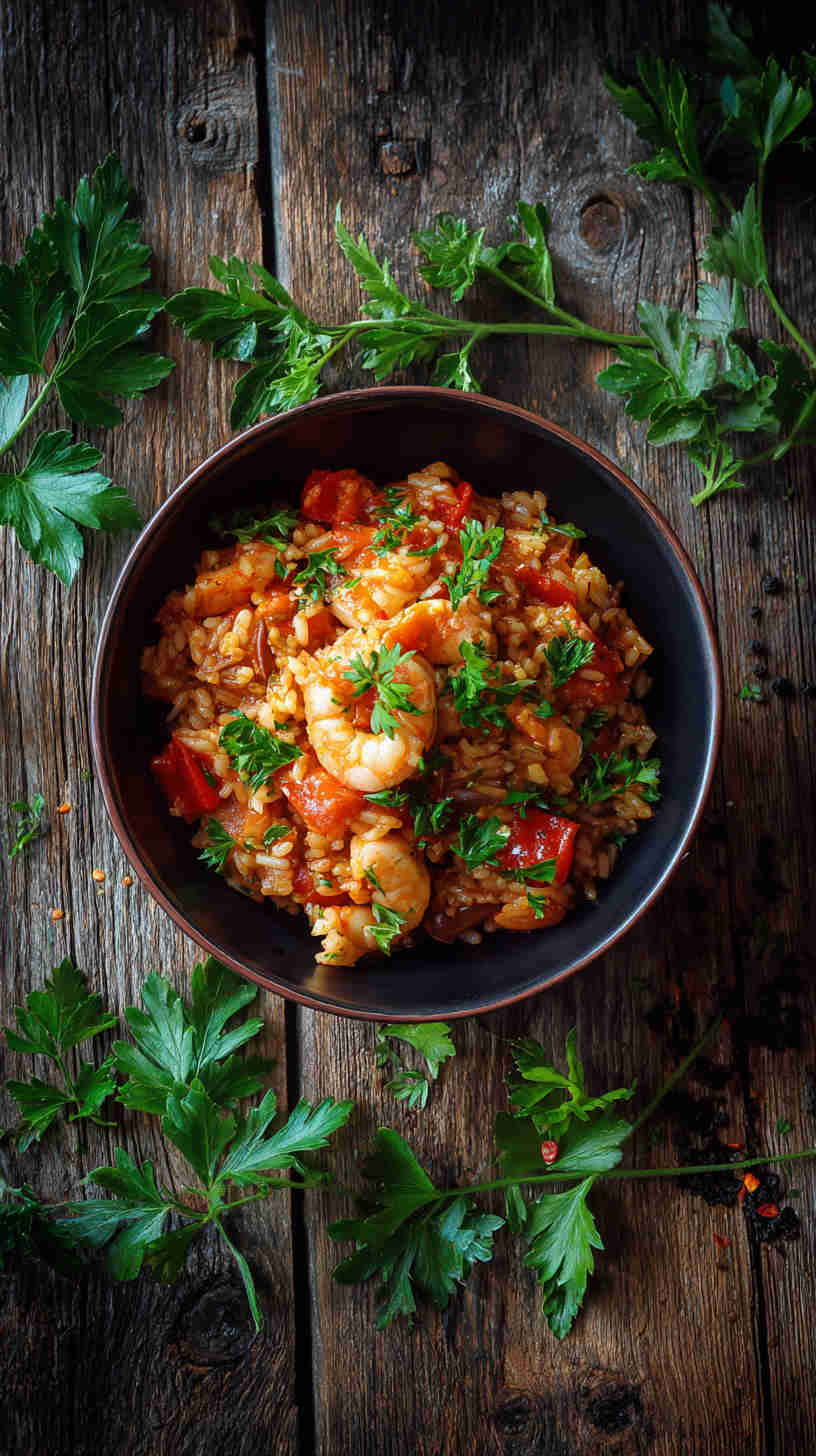Crockpot Jambalaya with Shrimp and Andouille