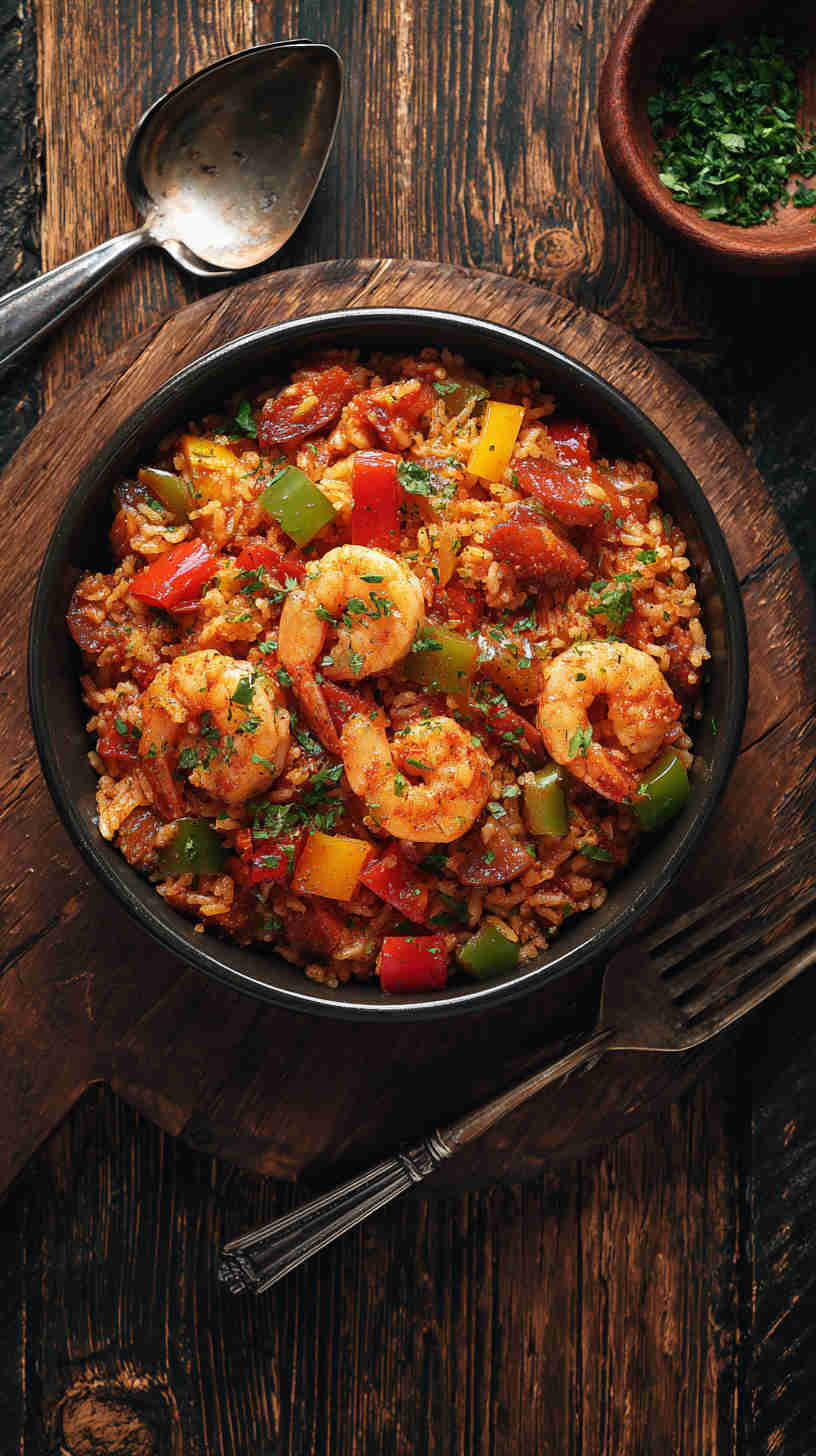 Crockpot Jambalaya with Shrimp and Andouille