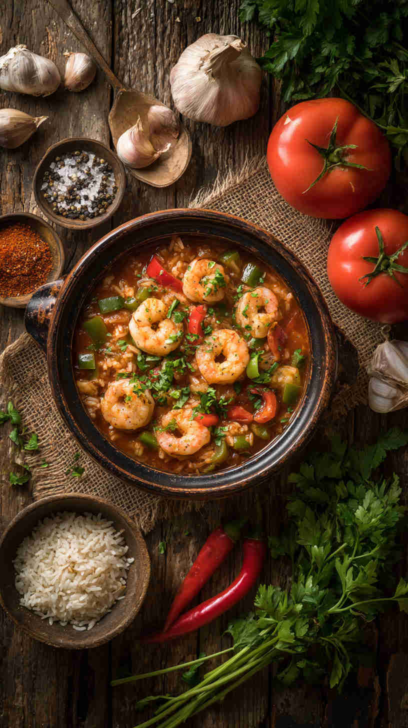 Crockpot Jambalaya with Shrimp and Andouille