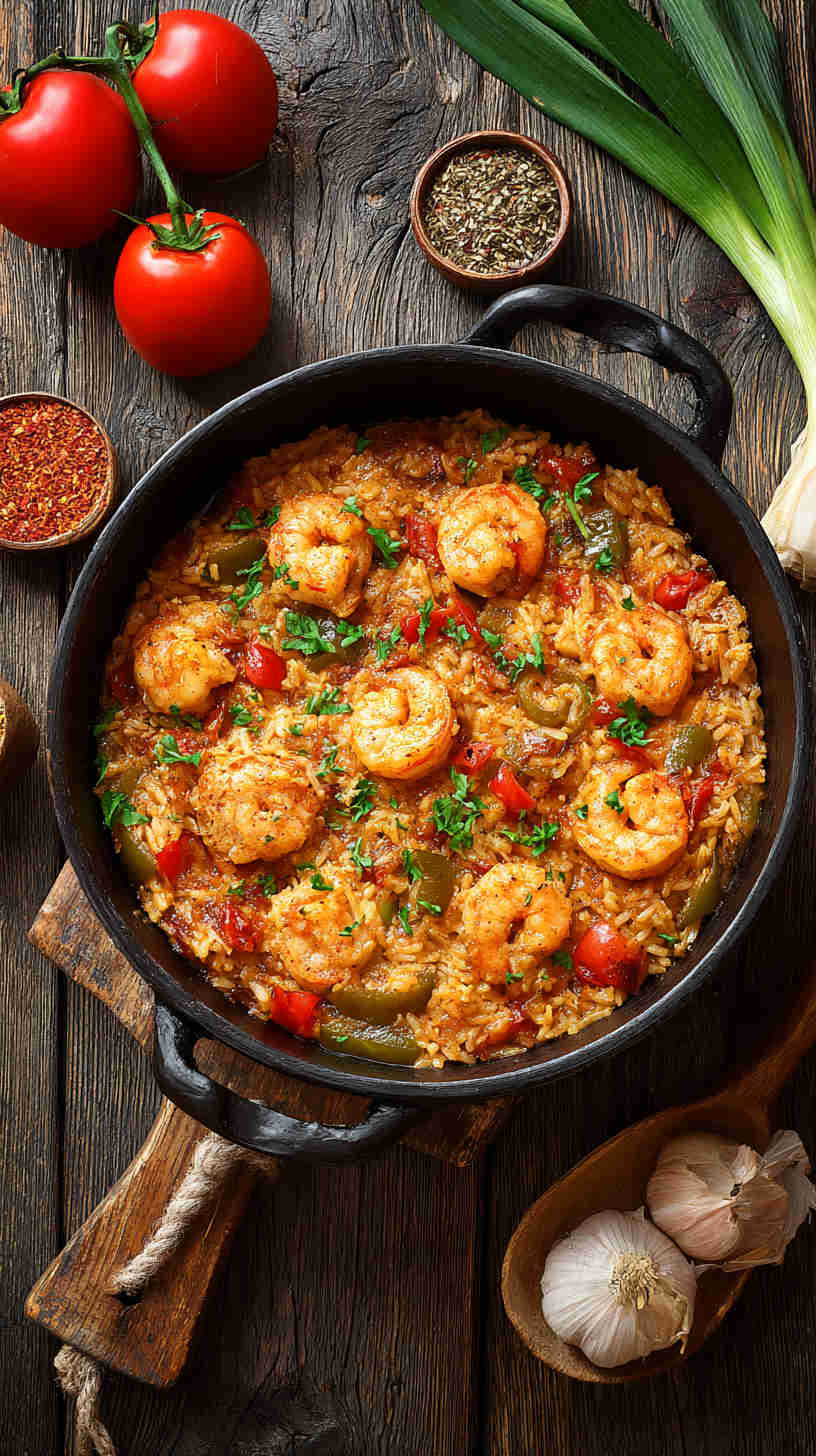 Crockpot Jambalaya with Shrimp and Andouille