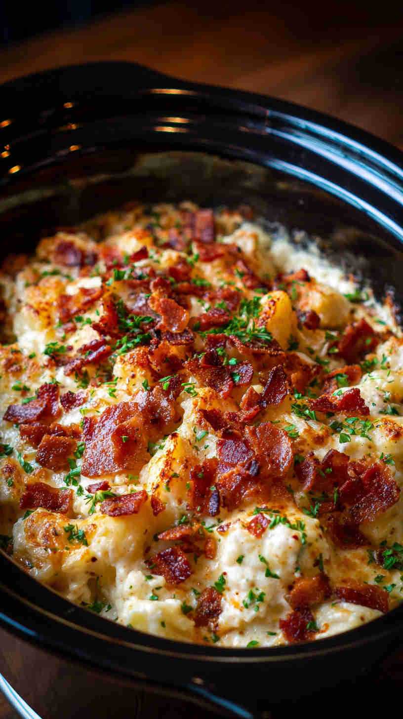 Crockpot Loaded Baked Potato Casserole