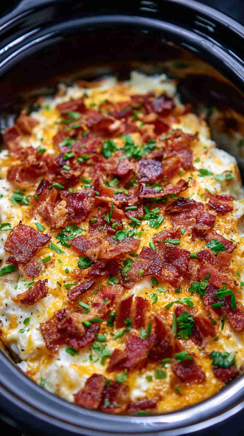 Crockpot Loaded Baked Potato Casserole