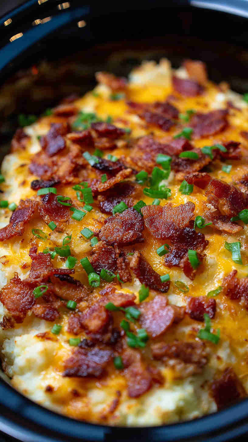 Crockpot Loaded Baked Potato Casserole