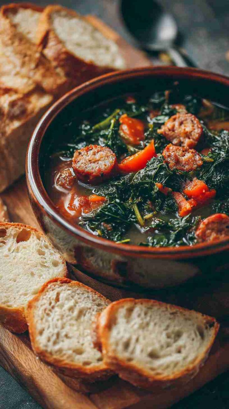 Crockpot Sausage and Kale Soup
