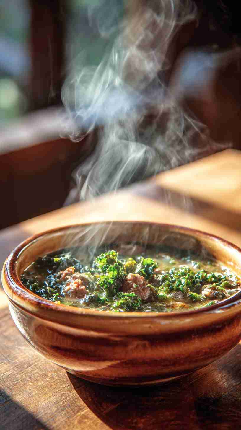 Crockpot Sausage and Kale Soup