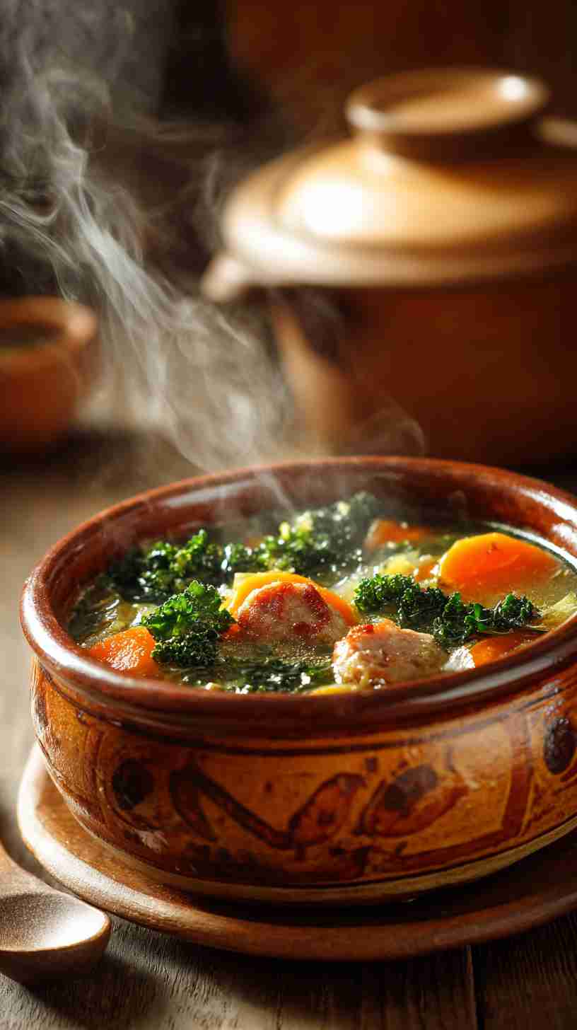 Crockpot Sausage and Kale Soup