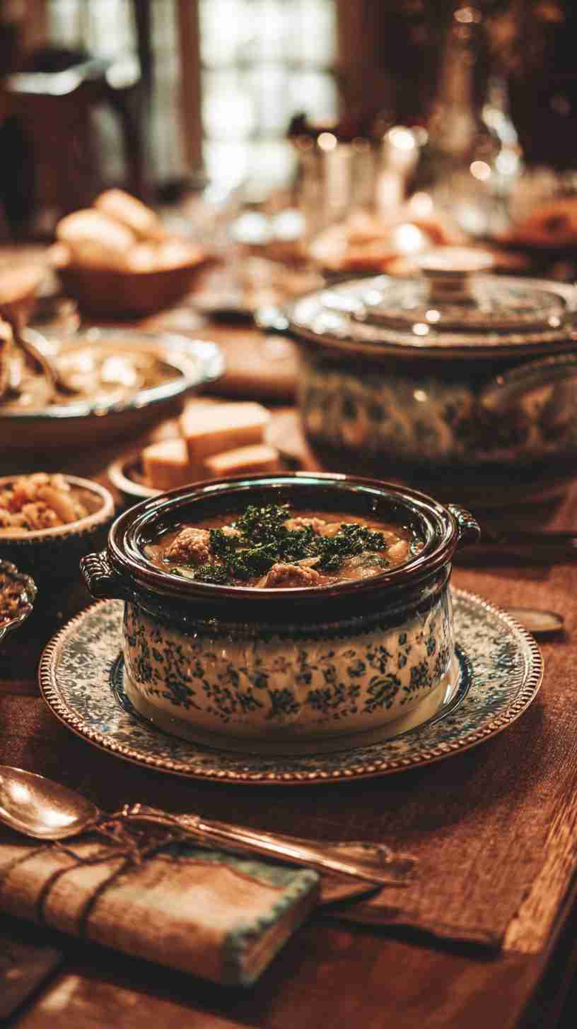 Crockpot Sausage and Kale Soup