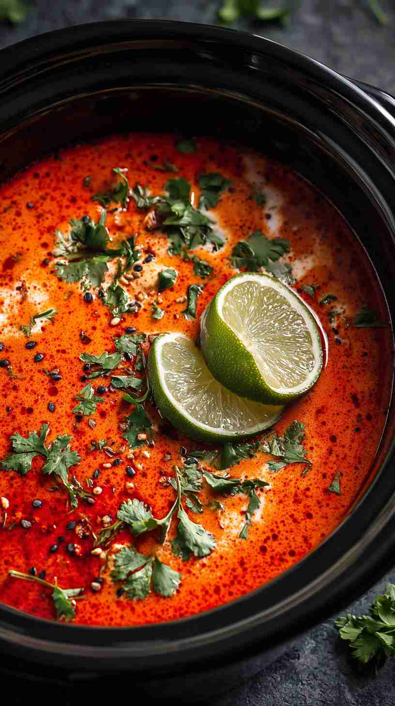 Crockpot Thai Coconut Curry Soup