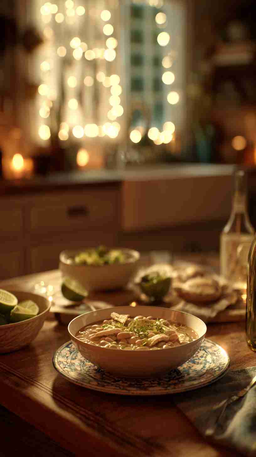Crockpot White Chicken Chili with Lime