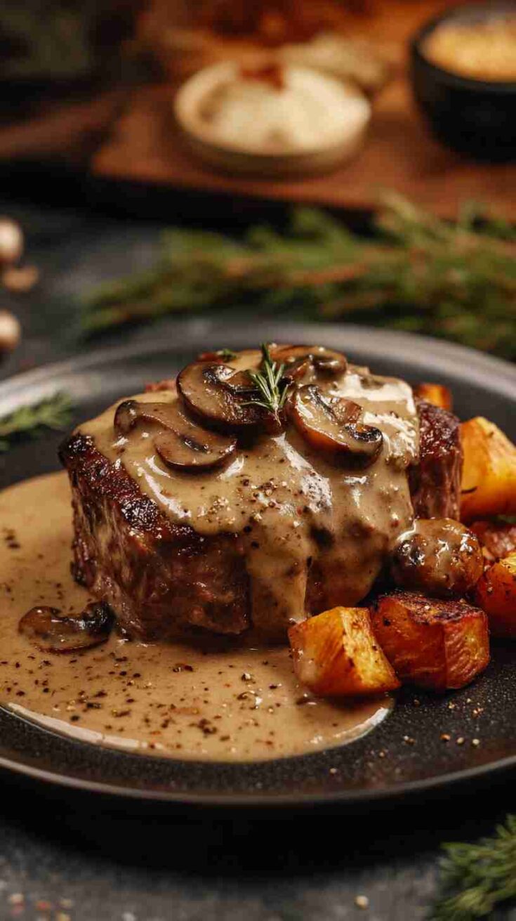 Easy Crock Pot Arm Roast with Creamy Mushroom Sauce