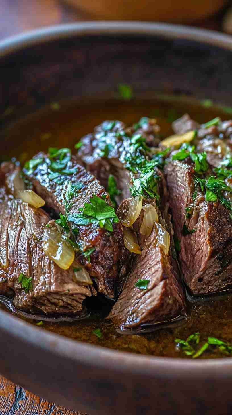 Easy Garlic & Onion Beef Arm Roast in the Slow Cooker Easy Garlic & Onion Beef Arm Roast in the Slow Cooker