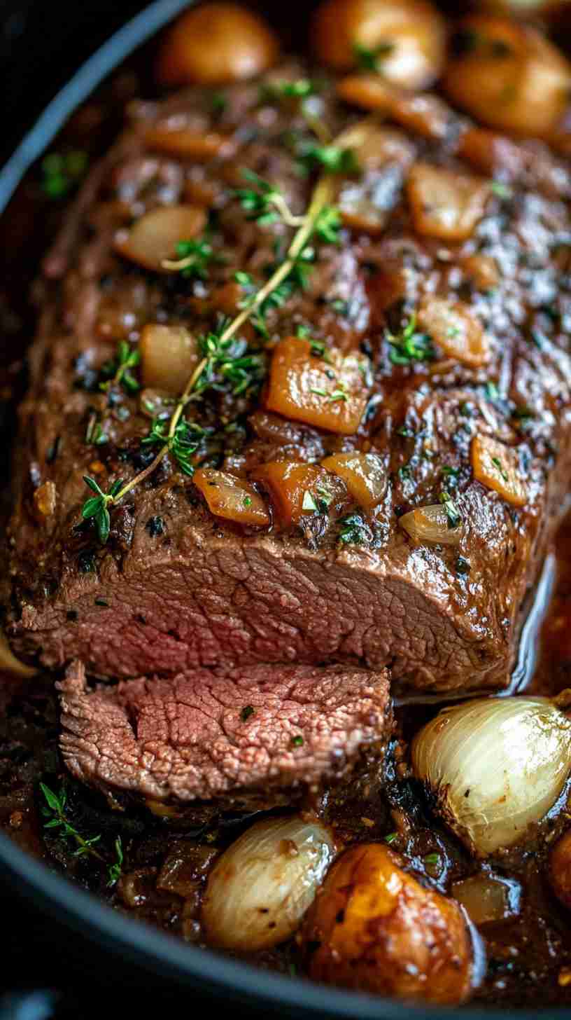 Easy Garlic & Onion Beef Arm Roast in the Slow Cooker Easy Garlic & Onion Beef Arm Roast in the Slow Cooker