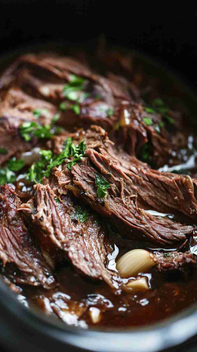 Easy Garlic & Onion Beef Arm Roast in the Slow Cooker Easy Garlic & Onion Beef Arm Roast in the Slow Cooker