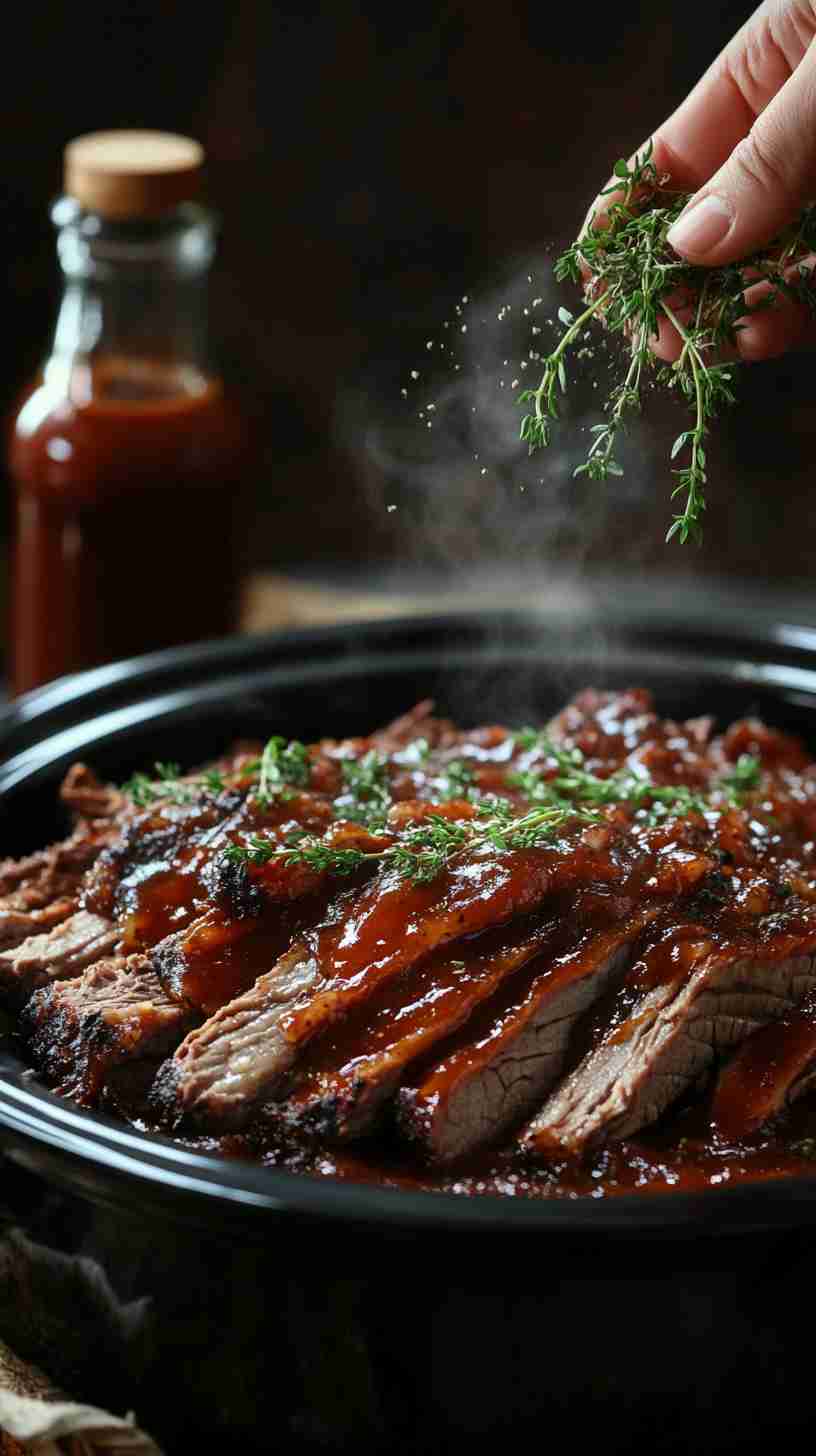 Fall-Apart Slow Cooker BBQ Brisket Perfection