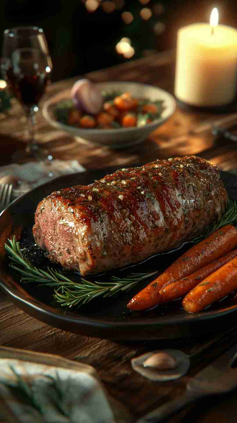 Garlic and Rosemary Pork Tenderloin Slow Cooked to Perfection