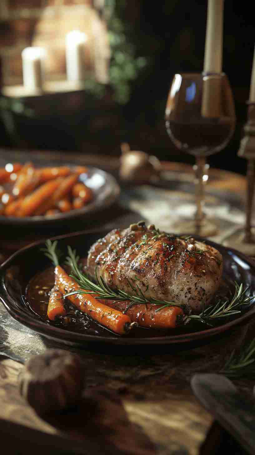 Garlic and Rosemary Pork Tenderloin Slow Cooked to Perfection