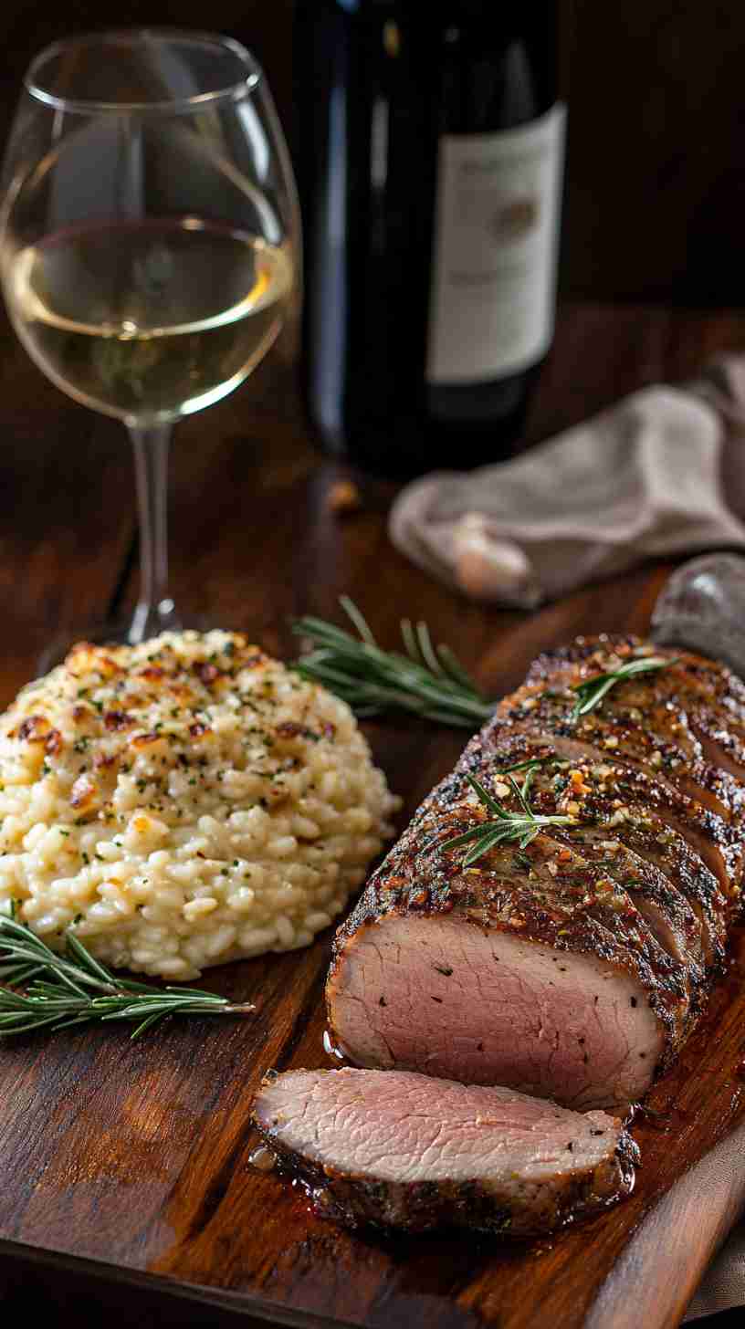 Garlic and Rosemary Pork Tenderloin Slow Cooked to Perfection