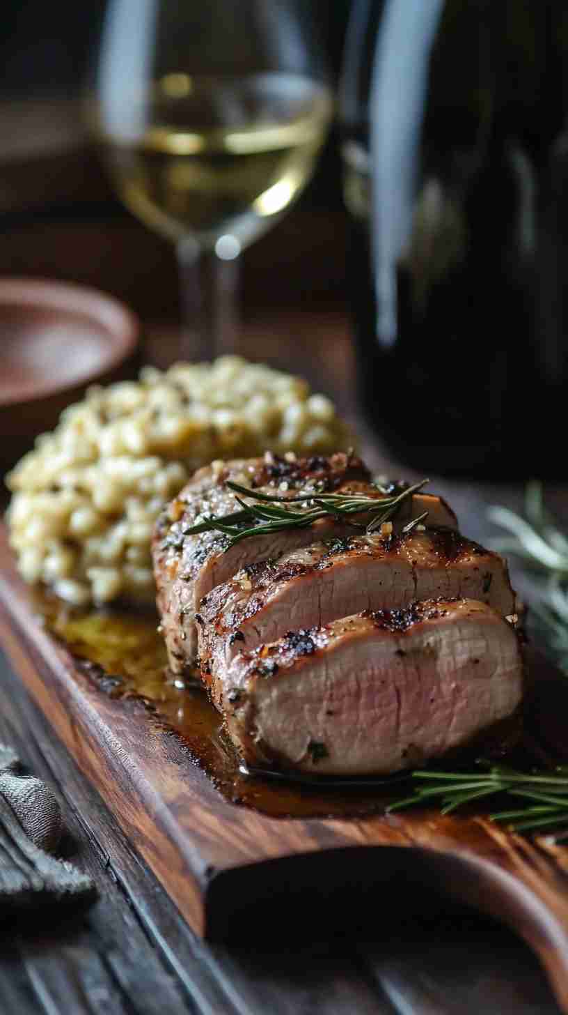 Garlic and Rosemary Pork Tenderloin Slow Cooked to Perfection