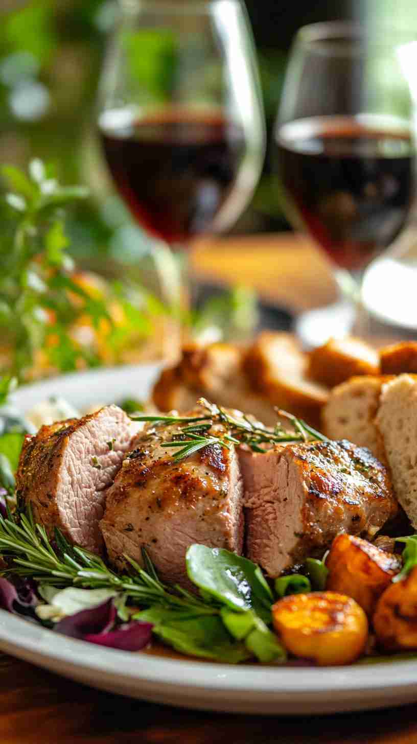 Garlic and Rosemary Pork Tenderloin Slow Cooked to Perfection