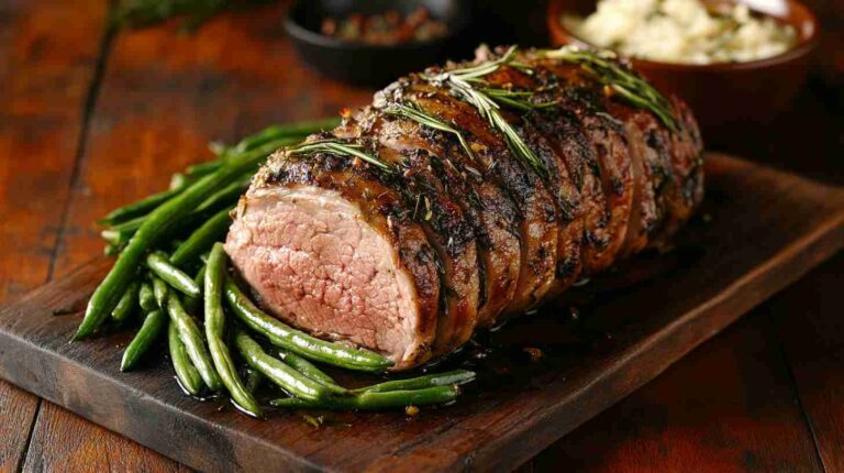 Garlic and Rosemary Pork Tenderloin Slow Cooked to Perfection