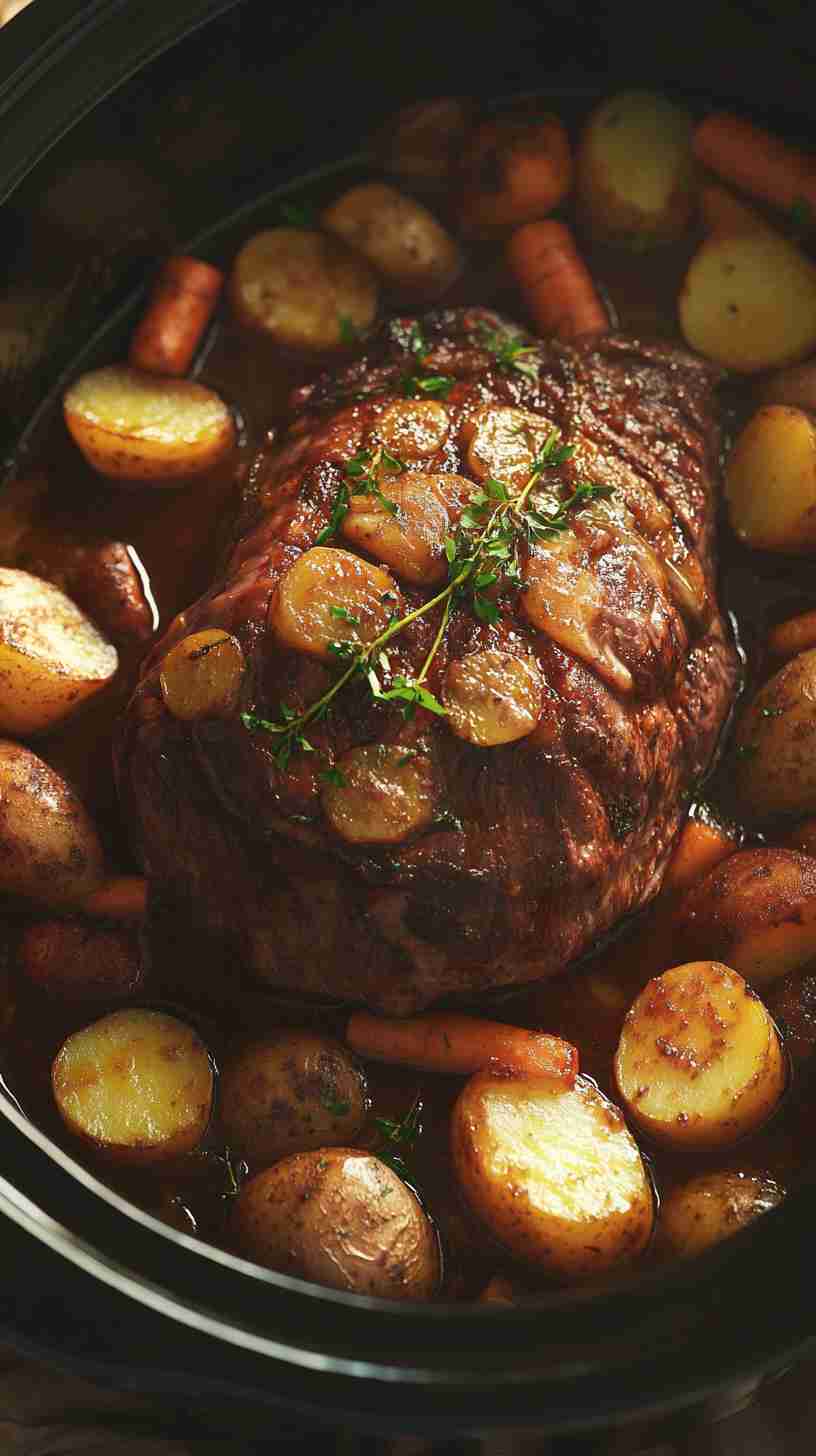 Hearty Crock Pot Arm Roast with Potatoes and Carrots