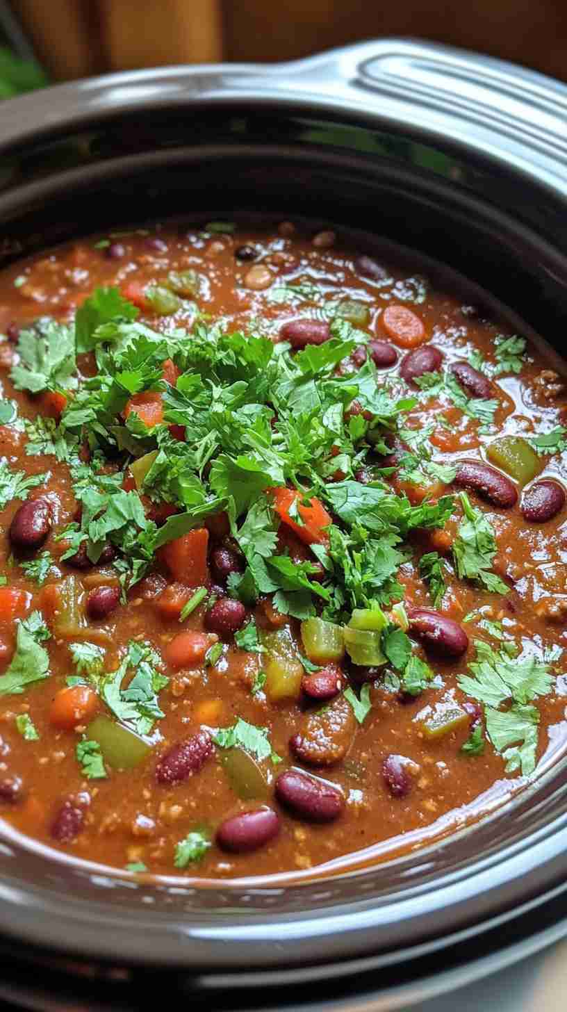 Hearty Crock Pot Chili with Beans