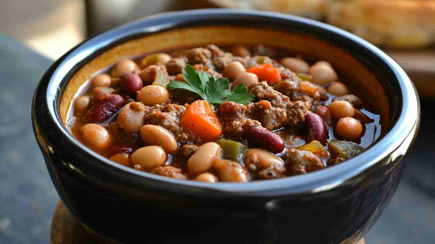Hearty Crock Pot Chili with Beans