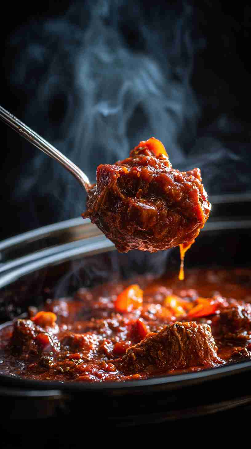 Hearty Crockpot Beef Chili