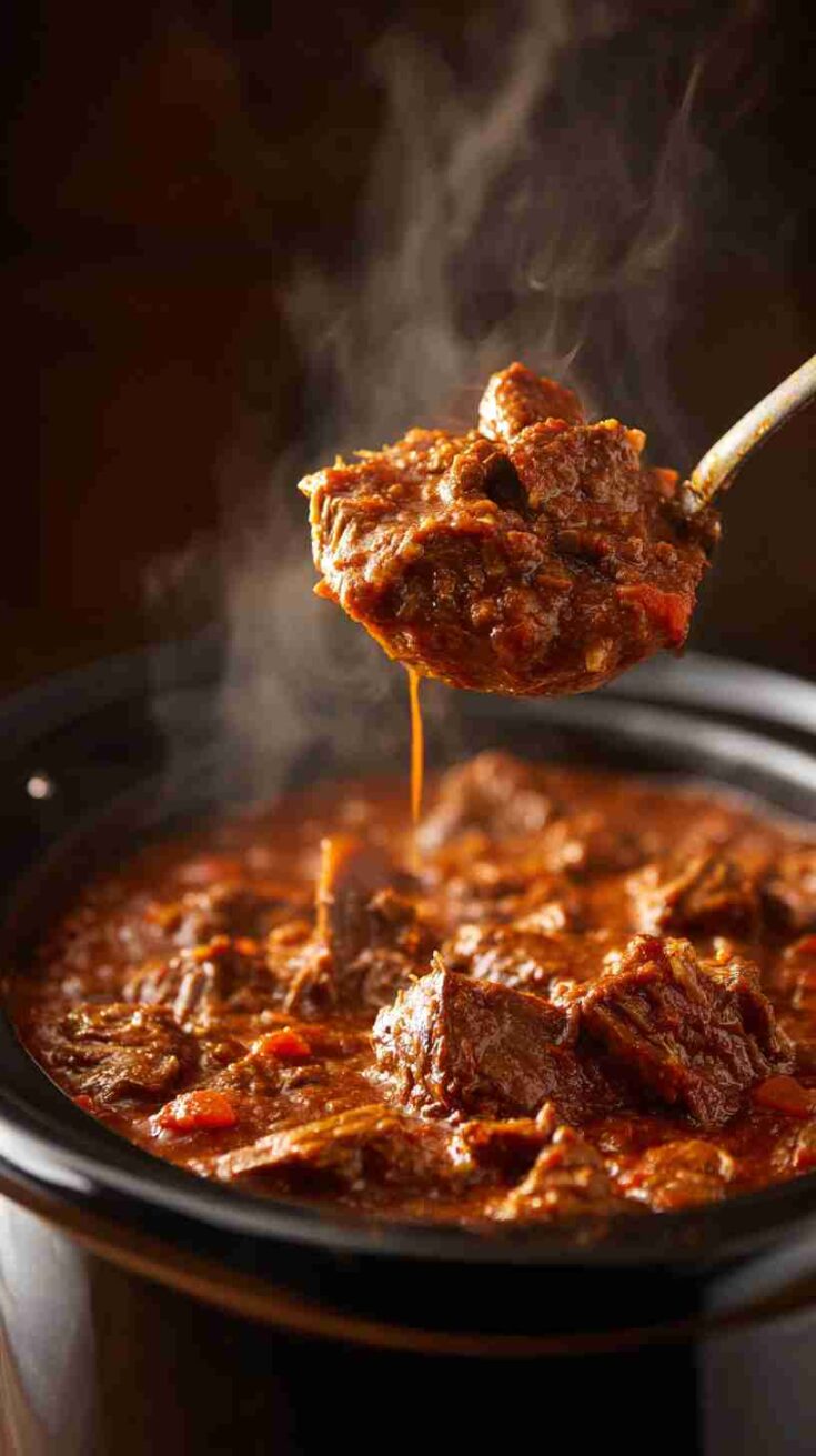 Hearty Crockpot Beef Chili