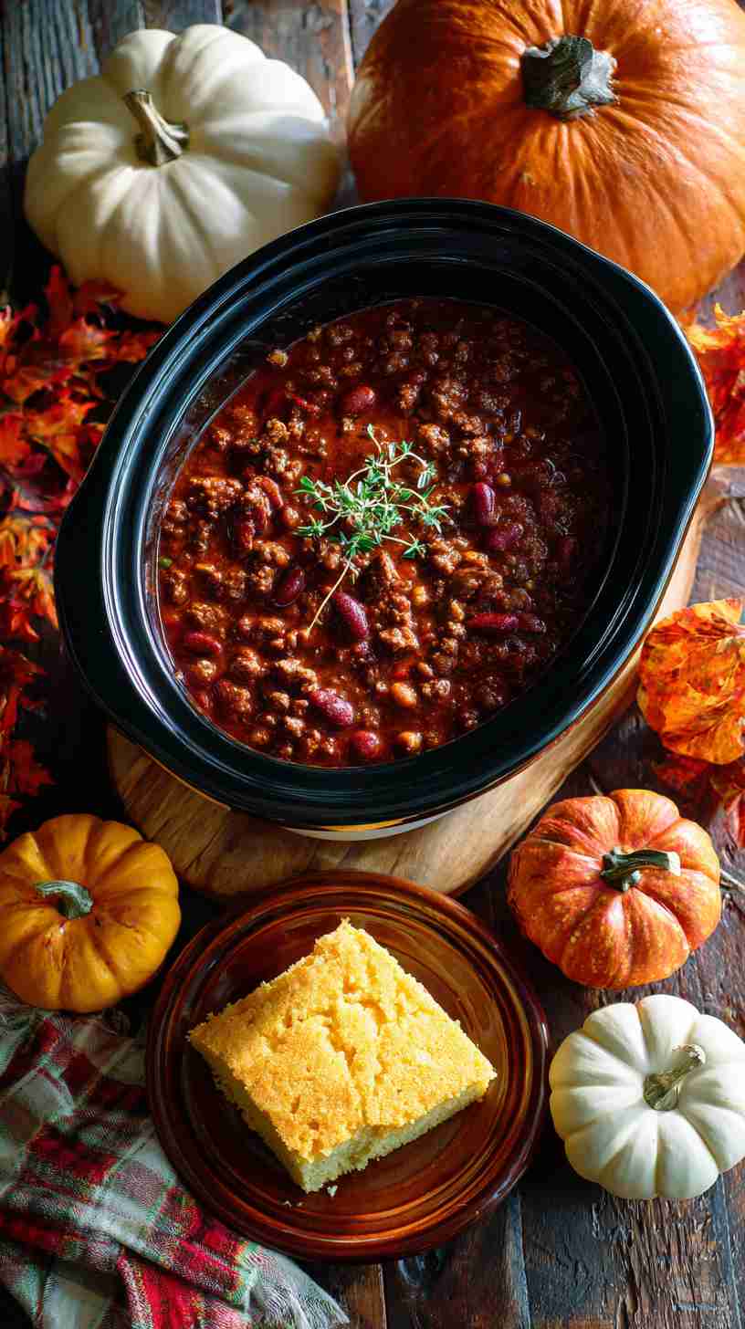 Hearty Crockpot Beef Chili
