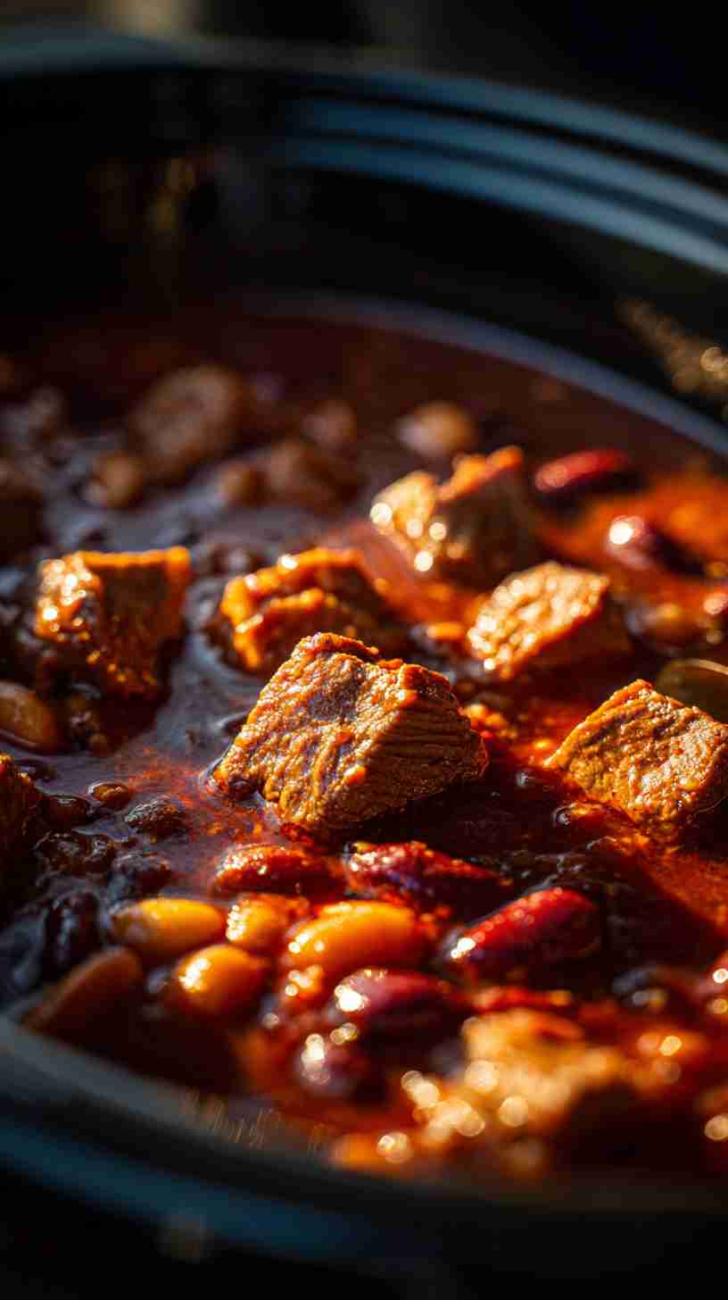 Hearty Crockpot Beef Chili