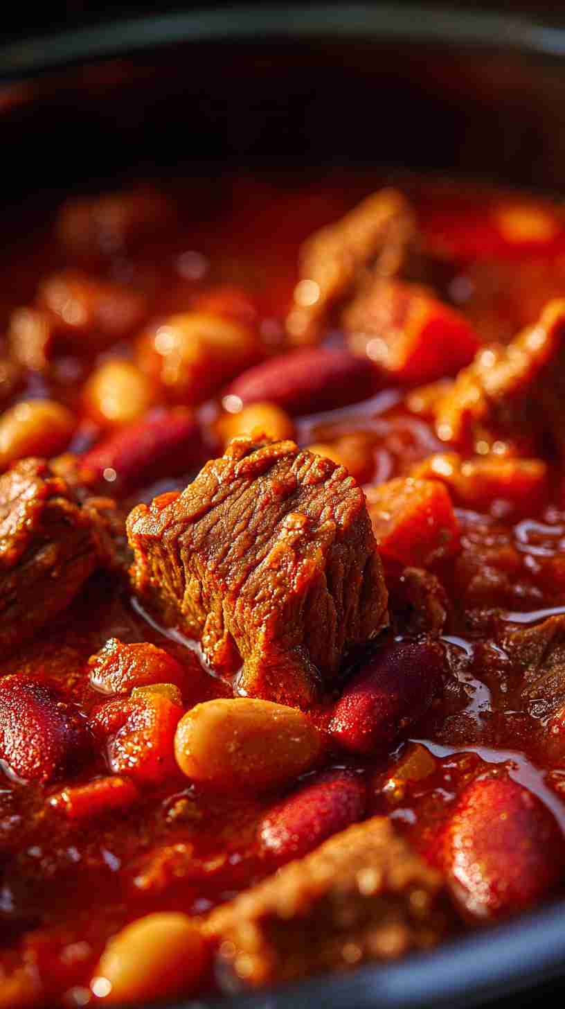 Hearty Crockpot Beef Chili