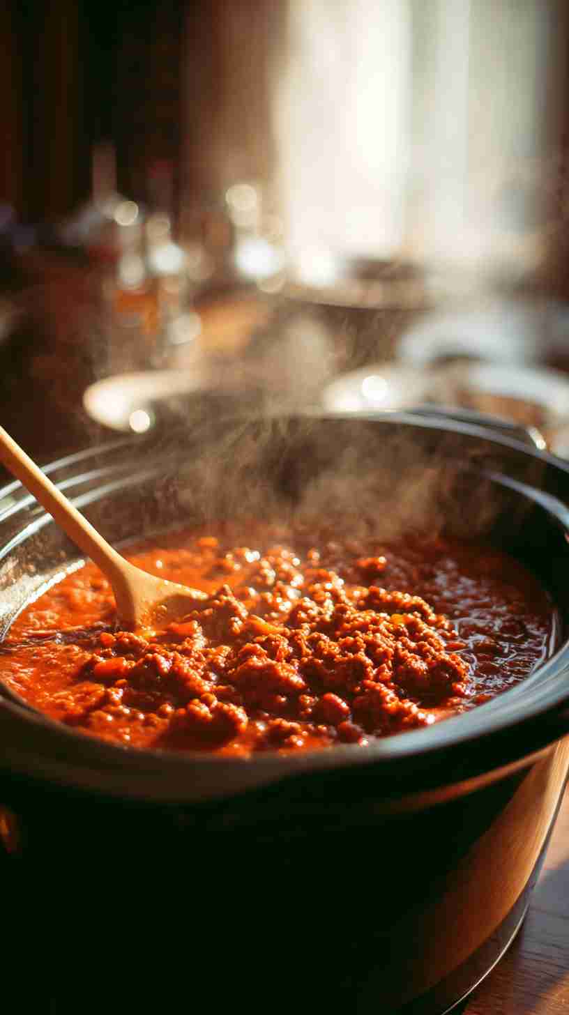 Hearty Crockpot Beef Chili