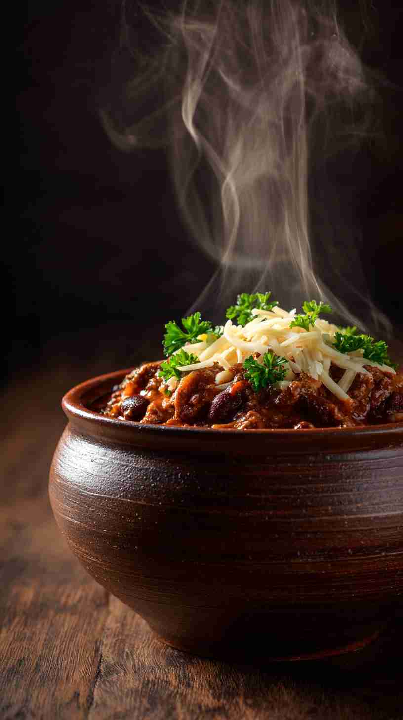 Hearty Crockpot Beef Chili