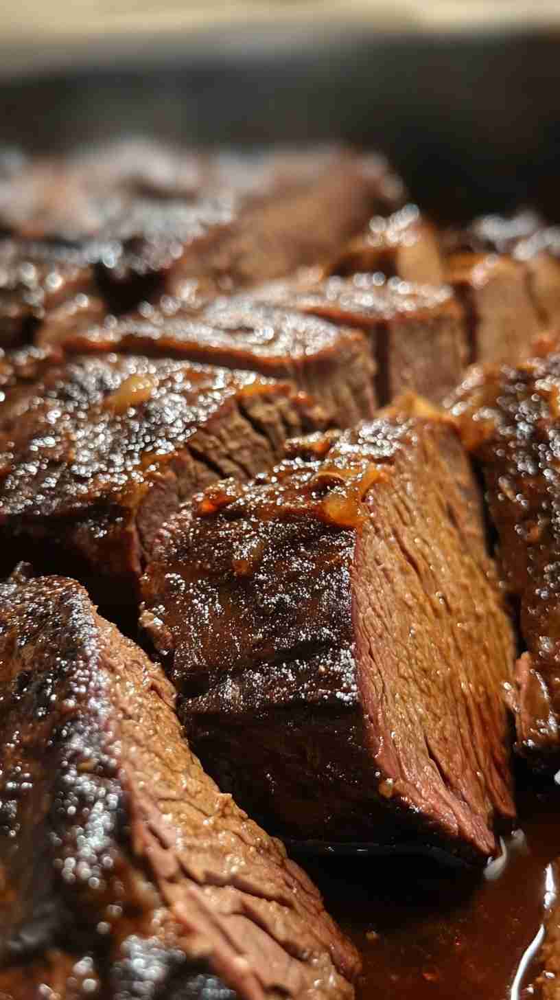 Juicy Slow Cooker Beef Arm Roast with Red Wine Sauce
