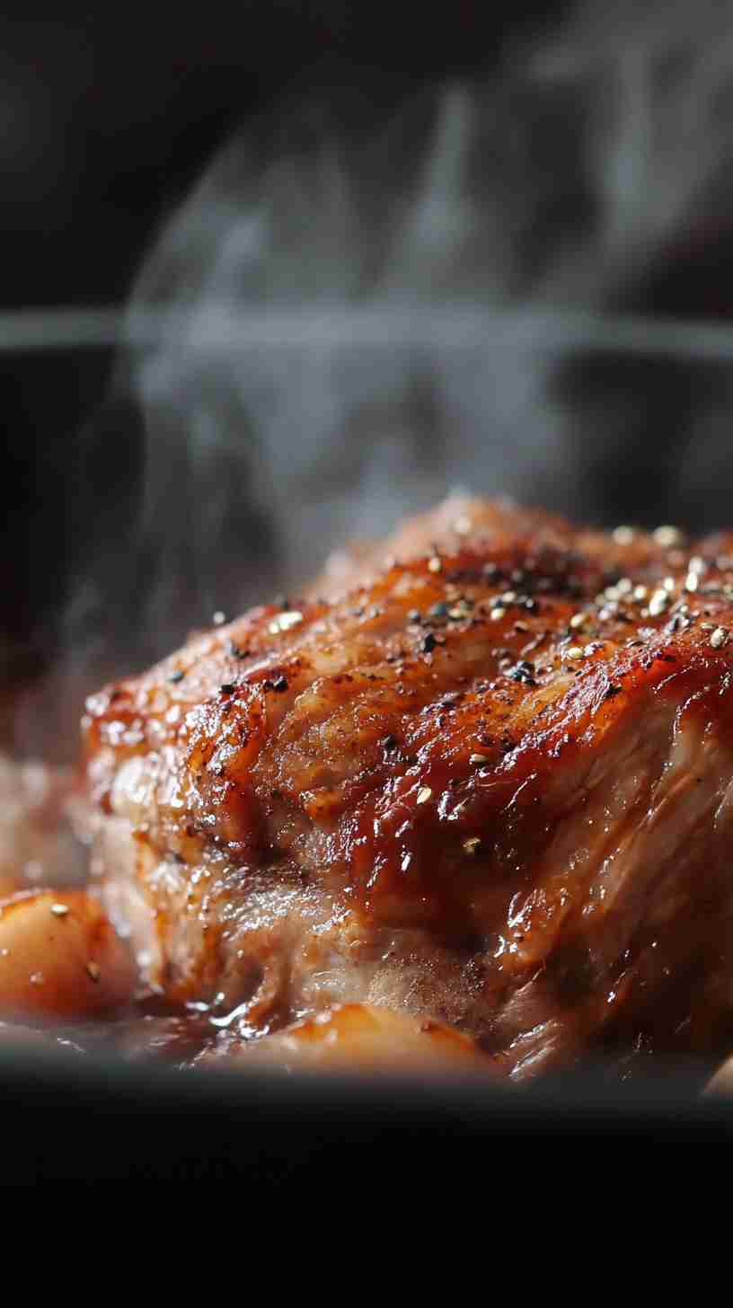 Melt-in-Your-Mouth BBQ Pork Roast in the Slow Cooker