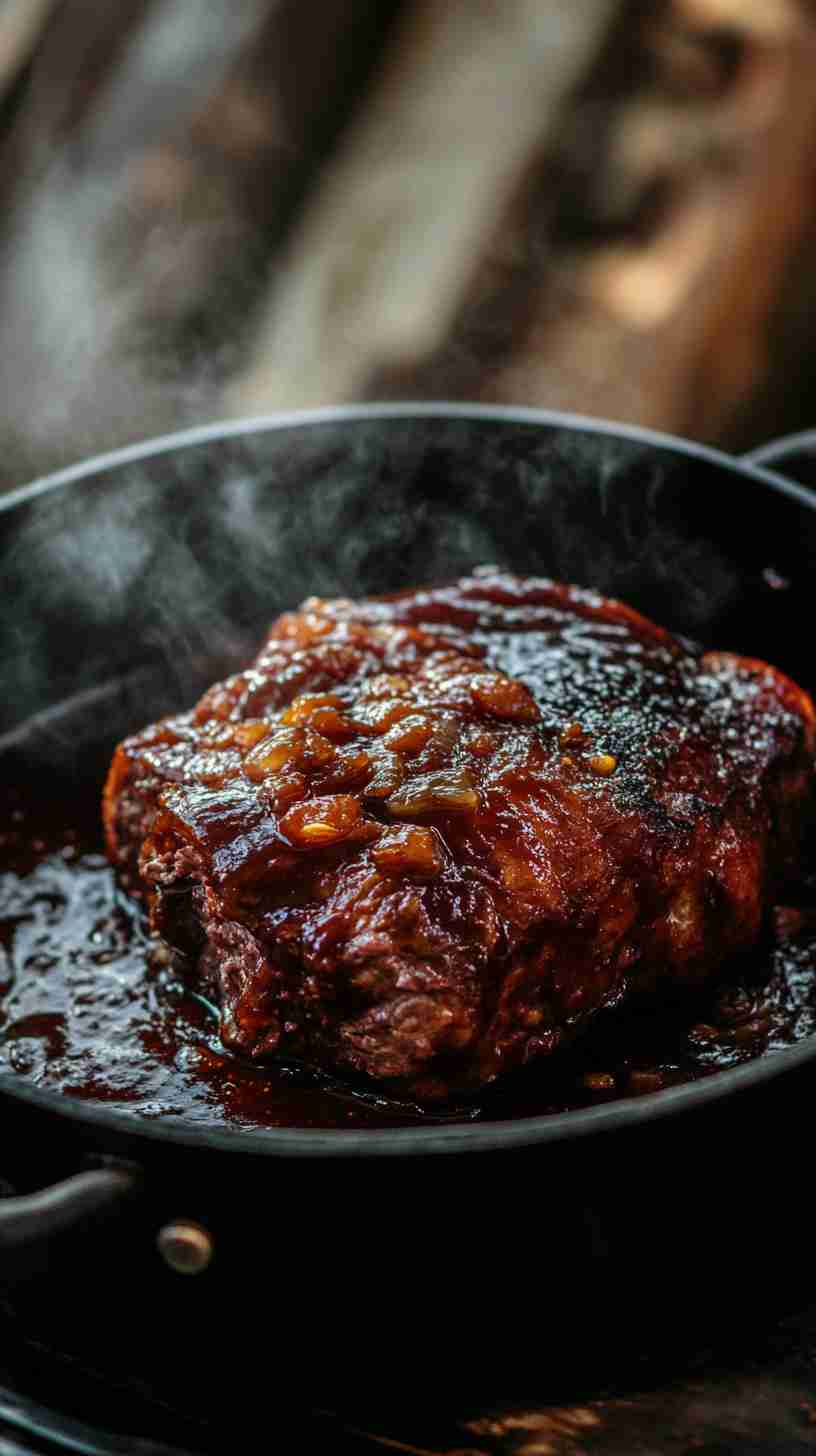 Melt-in-Your-Mouth BBQ Pork Roast in the Slow Cooker