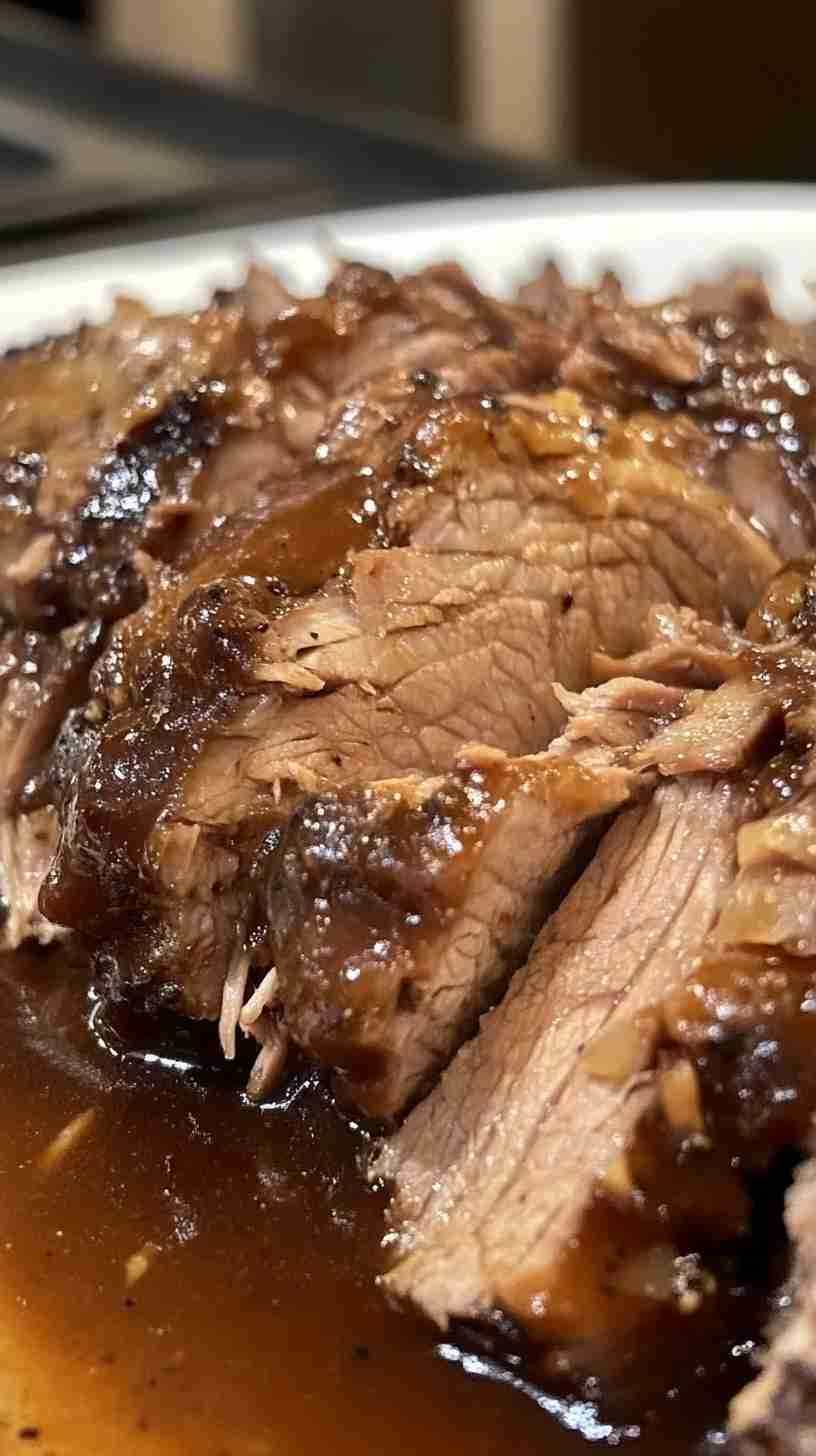 Melt-in-Your-Mouth BBQ Pork Roast in the Slow Cooker