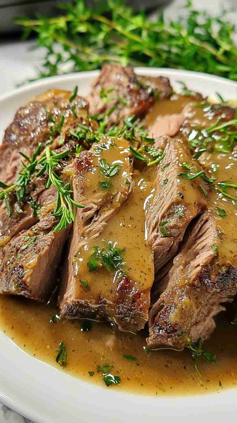 Savory Garlic Herb Crock Pot Roast