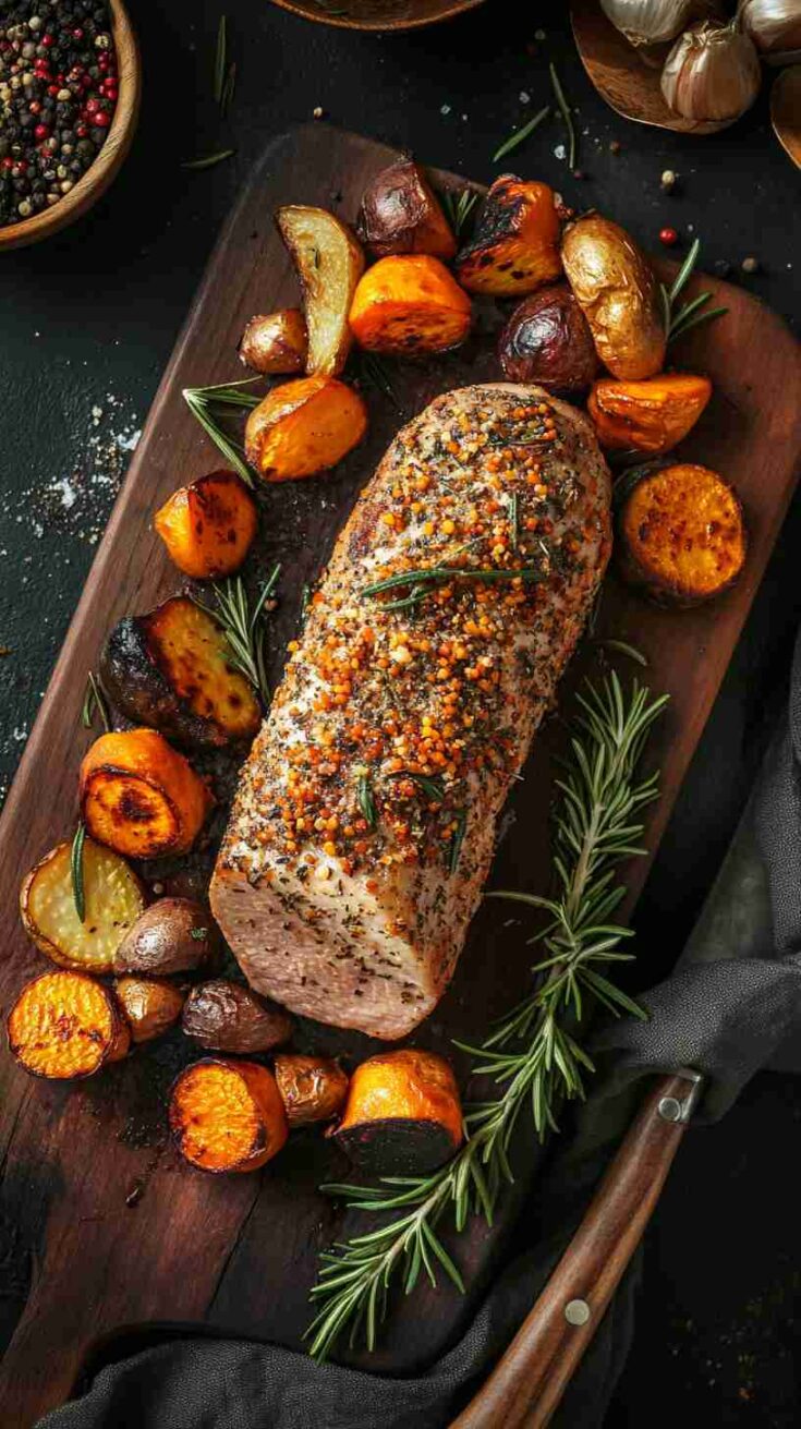 Savory Herb-Crusted Pork Tenderloin in the Crockpot