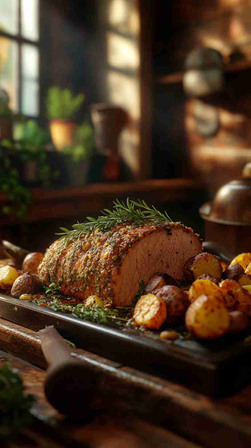 Savory Herb-Crusted Pork Tenderloin in the Crockpot