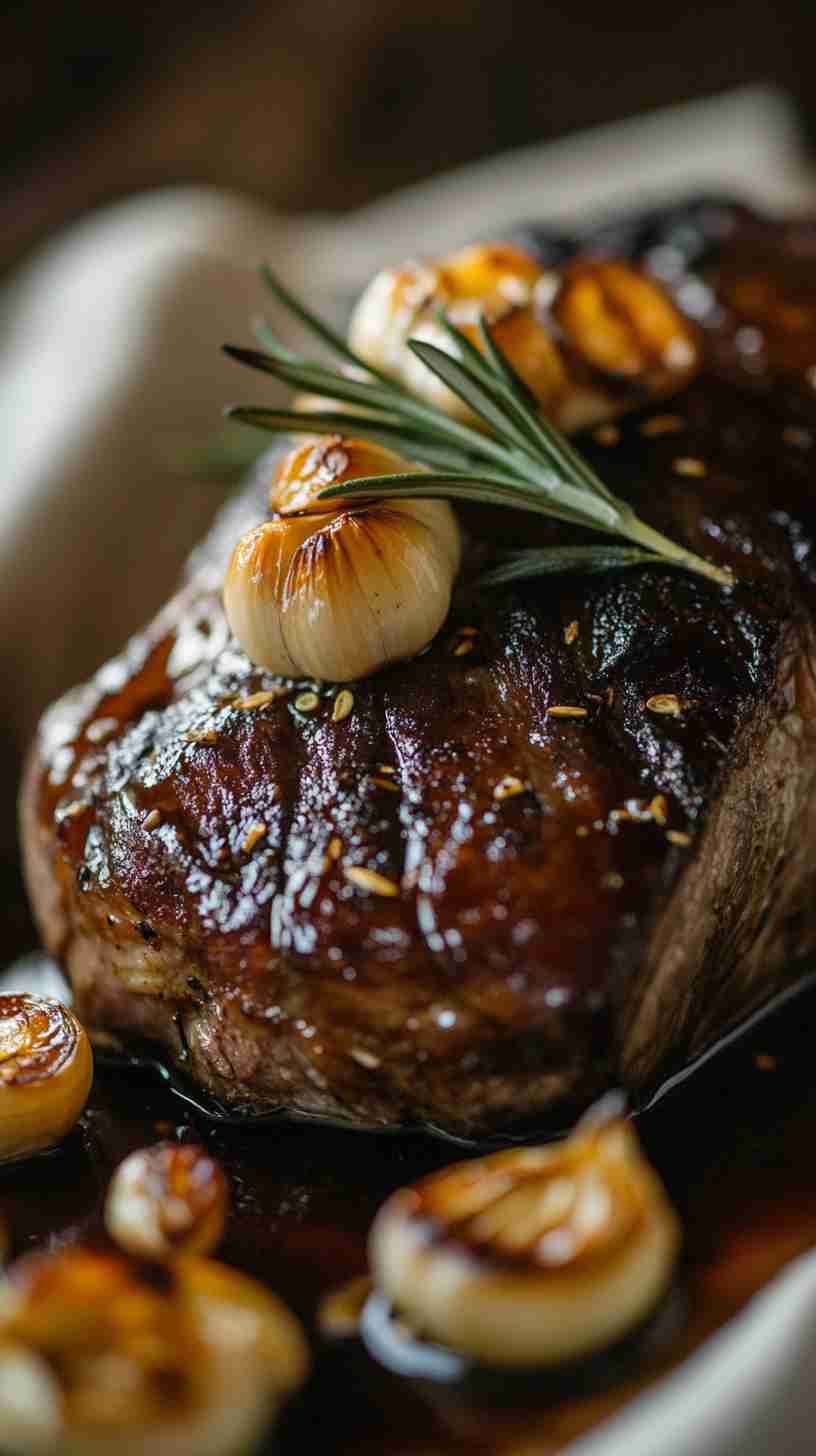 Simple Crock Pot Arm Roast with Roasted Garlic and Herbs